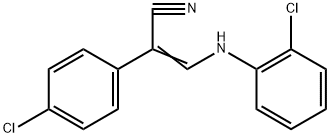 (2E)-2-(4-chlorophenyl)-3-[(2-chlorophenyl)amino]prop-2-enenitrile Structure