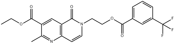 ethyl 2-methyl-5-oxo-6-(2-{[3-(trifluoromethyl)benzoyl]oxy}ethyl)-5,6-dihydro[1,6]naphthyridine-3-carboxylate Structure