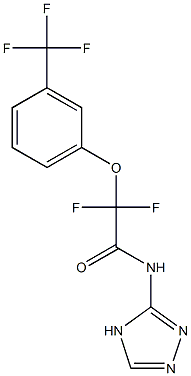 2,2-difluoro-N-(4H-1,2,4-triazol-3-yl)-2-[3-(trifluoromethyl)phenoxy]acetamide 구조식 이미지