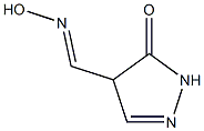 1H-Pyrazole-4-carboxaldehyde, 4,5-dihydro-5-oxo-, 4-oxime (9CI) Structure