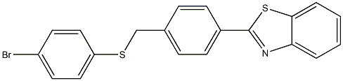 2-(4-{[(4-bromophenyl)sulfanyl]methyl}phenyl)-1,3-benzothiazole 구조식 이미지