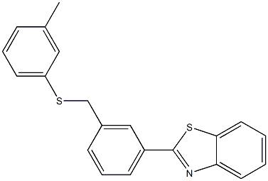 2-(3-{[(3-methylphenyl)sulfanyl]methyl}phenyl)-1,3-benzothiazole 구조식 이미지