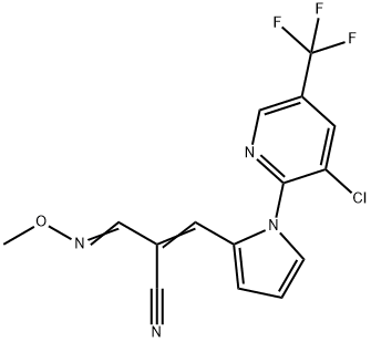 3-{1-[3-chloro-5-(trifluoromethyl)-2-pyridinyl]-1H-pyrrol-2-yl}-2-[(methoxyimino)methyl]acrylonitrile Structure