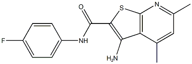 3-amino-N-(4-fluorophenyl)-4,6-dimethylthieno[2,3-b]pyridine-2-carboxamide Structure