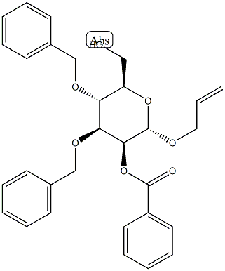 (2S,3S,4S,5R,6R)-4,5-bis(benzyloxy)-6-(hydroxymethyl)-2-(prop-2-en-1-yloxy)oxan-3-yl benzoate Structure
