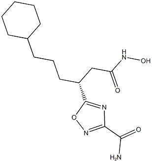 3-(Aminocarbonyl)-β-(3-cyclohexylpropyl)-N-hydroxy-1,2,4-oxadiazole-5-propanamide Structure