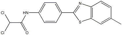 2,2-dichloro-N-[4-(6-methyl-1,3-benzothiazol-2-yl)phenyl]acetamide 구조식 이미지