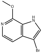 3-브로모-7-메톡시-1H-피롤로[2,3-c]피리딘 구조식 이미지