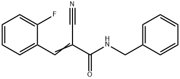 (2Z)-N-benzyl-2-cyano-3-(2-fluorophenyl)prop-2-enamide Structure