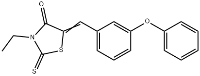 3-ethyl-5-[(3-phenoxyphenyl)methylidene]-2-sulfanylidene-1,3-thiazolidin-4-one Structure