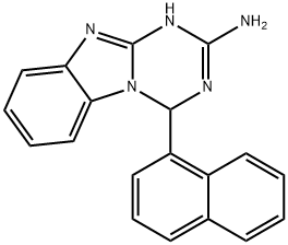 4-(naphthalen-1-yl)-1,4-dihydro[1,3,5]triazino[1,2-a]benzimidazol-2-amine Structure