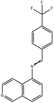 (1E)-N-(isoquinolin-5-yl)-1-[4-(trifluoromethyl)phenyl]methanimine 구조식 이미지