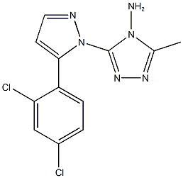 3-[5-(2,4-dichlorophenyl)-1H-pyrazol-1-yl]-5-methyl-4H-1,2,4-triazol-4-amine Structure