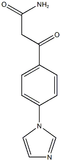 3-[4-(1H-imidazol-1-yl)phenyl]-3-oxopropanamide 구조식 이미지