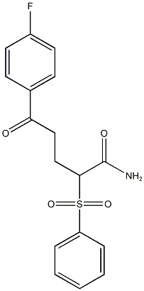 5-(4-fluorophenyl)-5-oxo-2-(phenylsulfonyl)pentanamide 구조식 이미지