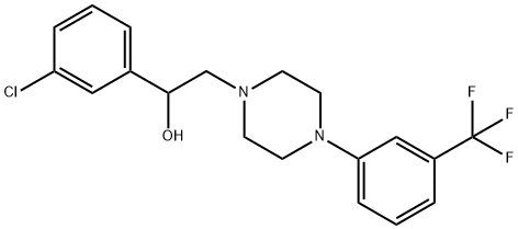 1-(3-chlorophenyl)-2-{4-[3-(trifluoromethyl)phenyl]piperazin-1-yl}ethan-1-ol 구조식 이미지