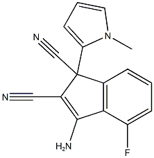 3-amino-4-fluoro-1-(1-methyl-1H-pyrrol-2-yl)-1H-indene-1,2-dicarbonitrile Structure