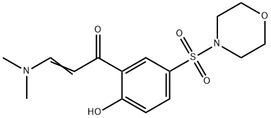 (2E)-3-(dimethylamino)-1-[2-hydroxy-5-(morpholine-4-sulfonyl)phenyl]prop-2-en-1-one Structure