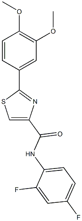 N-(2,4-difluorophenyl)-2-(3,4-dimethoxyphenyl)-1,3-thiazole-4-carboxamide Structure