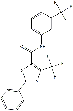 2-phenyl-4-(trifluoromethyl)-N-[3-(trifluoromethyl)phenyl]-1,3-thiazole-5-carboxamide Structure