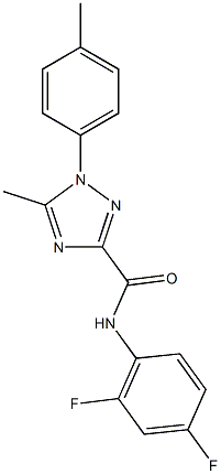 N-(2,4-difluorophenyl)-5-methyl-1-(4-methylphenyl)-1H-1,2,4-triazole-3-carboxamide 구조식 이미지