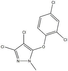 3,4-dichloro-5-(2,4-dichlorophenoxy)-1-methyl-1H-pyrazole 구조식 이미지