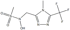 N-hydroxy-N-{[4-methyl-5-(trifluoromethyl)-4H-1,2,4-triazol-3-yl]methyl}methanesulfonamide 구조식 이미지