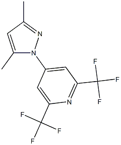 4-(3,5-dimethyl-1H-pyrazol-1-yl)-2,6-bis(trifluoromethyl)pyridine 구조식 이미지