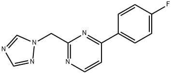 4-(4-fluorophenyl)-2-(1H-1,2,4-triazol-1-ylmethyl)pyrimidine 구조식 이미지