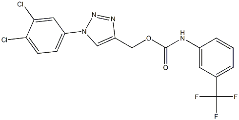 [1-(3,4-dichlorophenyl)-1H-1,2,3-triazol-4-yl]methyl N-[3-(trifluoromethyl)phenyl]carbamate 구조식 이미지