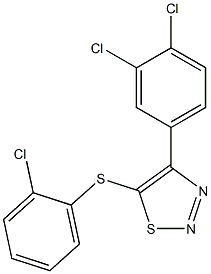 2-chlorophenyl 4-(3,4-dichlorophenyl)-1,2,3-thiadiazol-5-yl sulfide Structure