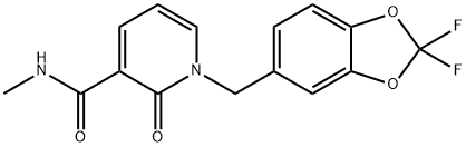 1-[(2,2-difluoro-2H-1,3-benzodioxol-5-yl)methyl]-N-methyl-2-oxo-1,2-dihydropyridine-3-carboxamide Structure