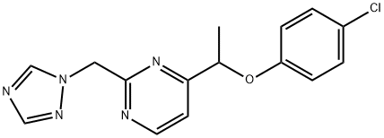4-chlorophenyl 1-[2-(1H-1,2,4-triazol-1-ylmethyl)-4-pyrimidinyl]ethyl ether Structure