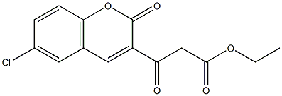 ethyl 3-(6-chloro-2-oxo-2H-chromen-3-yl)-3-oxopropanoate 구조식 이미지