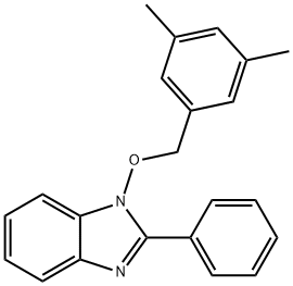 1-[(3,5-dimethylphenyl)methoxy]-2-phenyl-1H-1,3-benzodiazole Structure