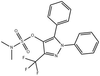 1,5-diphenyl-3-(trifluoromethyl)-1H-pyrazol-4-yl-N,N-dimethylsulfamate Structure