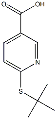 6-(tert-butylsulfanyl)pyridine-3-carboxylic acid 구조식 이미지