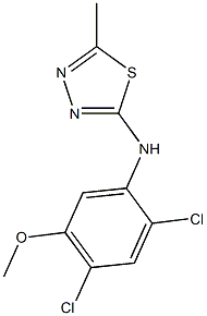 N-(2,4-dichloro-5-methoxyphenyl)-5-methyl-1,3,4-thiadiazol-2-amine 구조식 이미지