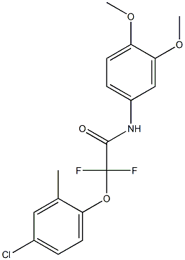 2-(4-chloro-2-methylphenoxy)-N-(3,4-dimethoxyphenyl)-2,2-difluoroacetamide Structure