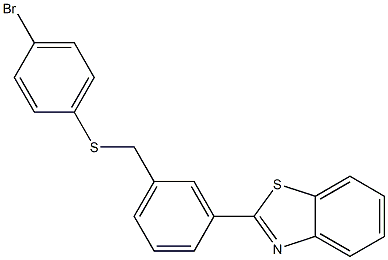 2-(3-{[(4-bromophenyl)sulfanyl]methyl}phenyl)-1,3-benzothiazole 구조식 이미지
