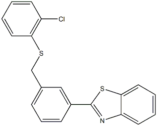 2-(3-{[(2-chlorophenyl)sulfanyl]methyl}phenyl)-1,3-benzothiazole 구조식 이미지