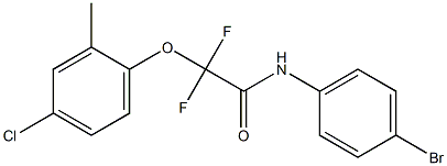 N-(4-bromophenyl)-2-(4-chloro-2-methylphenoxy)-2,2-difluoroacetamide 구조식 이미지