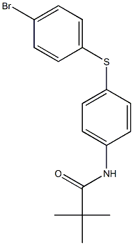 N-{4-[(4-bromophenyl)sulfanyl]phenyl}-2,2-dimethylpropanamide 구조식 이미지