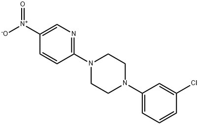 1-(3-chlorophenyl)-4-(5-nitropyridin-2-yl)piperazine Structure