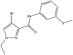 4-bromo-1-ethyl-N-[3-(methylsulfanyl)phenyl]-1H-pyrazole-3-carboxamide Structure
