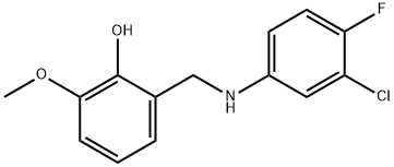 2-{[(3-chloro-4-fluorophenyl)amino]methyl}-6-methoxyphenol Structure