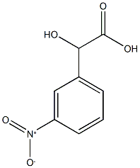α-Hydroxy-3-nitrobenzeneacetic acid 구조식 이미지