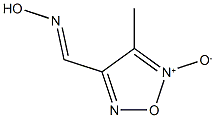 1,2,5-옥사디아졸-3-카르복스알데히드,4-메틸-,옥심,5-산화물,[C(E)]-(9CI) 구조식 이미지