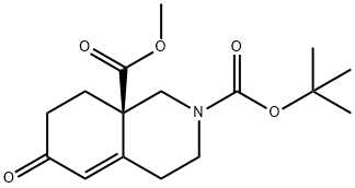 2-tert-butyl 8a-methyl (8aR)-6-oxo-1,2,3,4,6,7,8,8a-octahydroisoquinoline-2,8a-dicarboxylate Structure