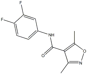 4-Isoxazolecarboxamide,N-(3,4-difluorophenyl)-3,5-dimethyl-(9CI) Structure
